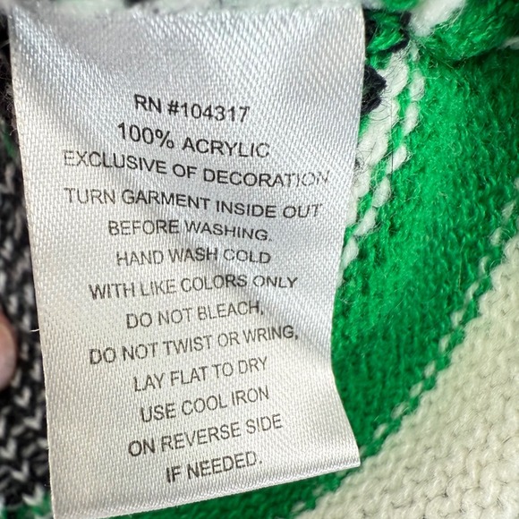 Christmas Elf Skirt Green White Striped Sequin Belt Jingle Bells Knit XL - Picture 8 of 9